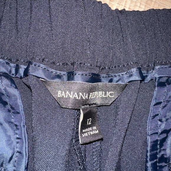 BANANA REPUBLIC WOMENS BLACK SIZE 12 TAPERED PULL ON PANTS NEW - Picture 9 of 11
